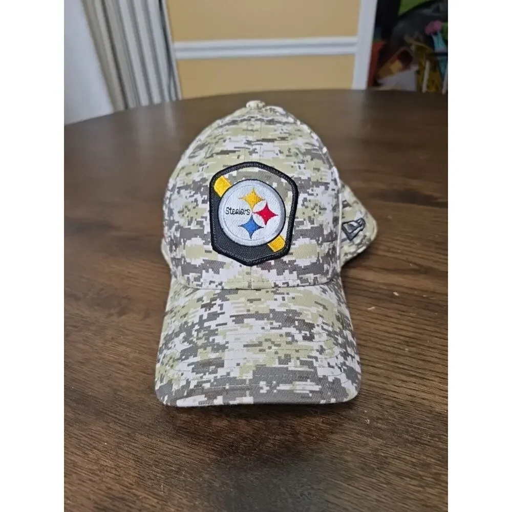 Pittsburgh Steelers New Era‎ 9Twenty Camo WOMEN'S Adjustable Hat Cap EUC CLEAN